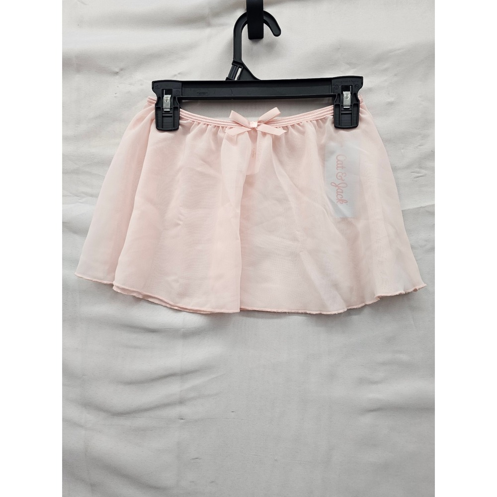 Cat & Jack Girls Chiffon Ballet Dance Skirt Pink Polyester Casual Size Small